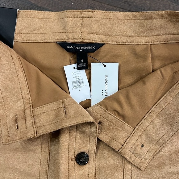 Banana Republic Tan Camel Vegan Suede Portia Mini Skirt - Picture 4 of 4
